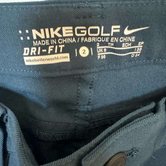 NWT Nike women’s golf pants Dri Fit Navy size 2 - Picture 2 of 4